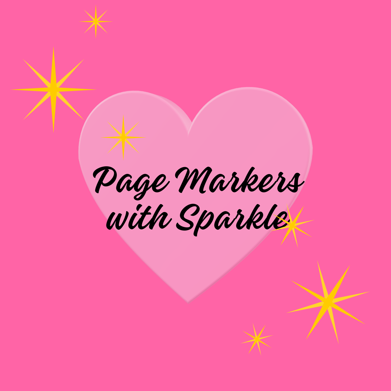 Page Markers with Sparkle