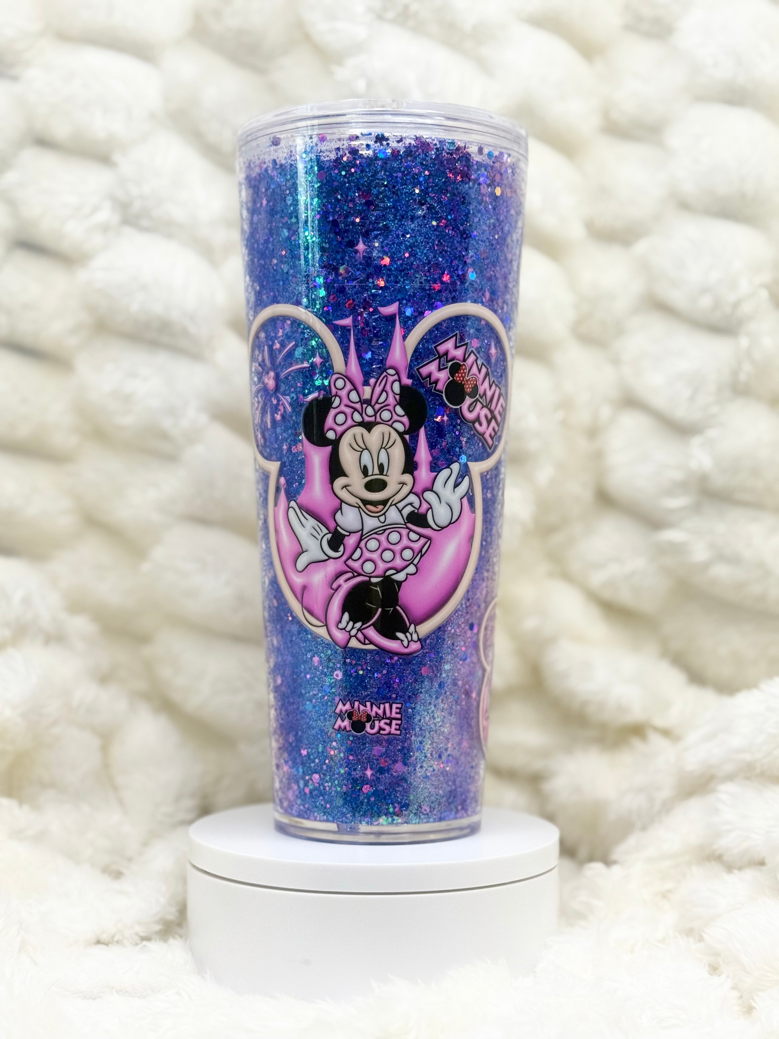 24 oz. Minnie Mouse Dry Glitter Snow Globe Tumbler