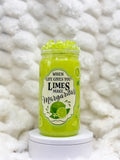 16 oz. Make Limes Into Margaritas Slushie Snow Globe Tumbler with Matching Lid