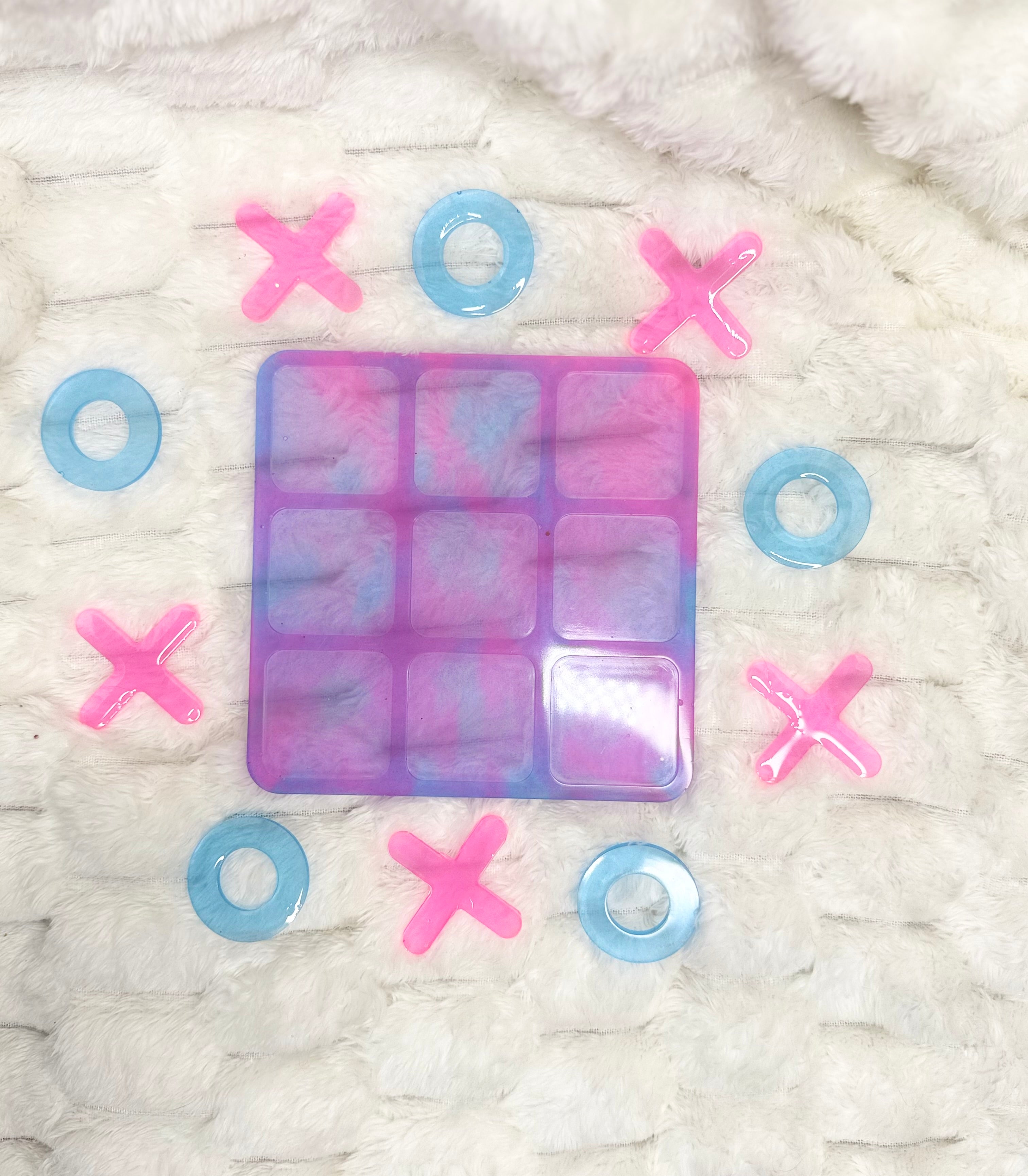 Pink & Blue Glow in the Dark Tic Tac Toe Game