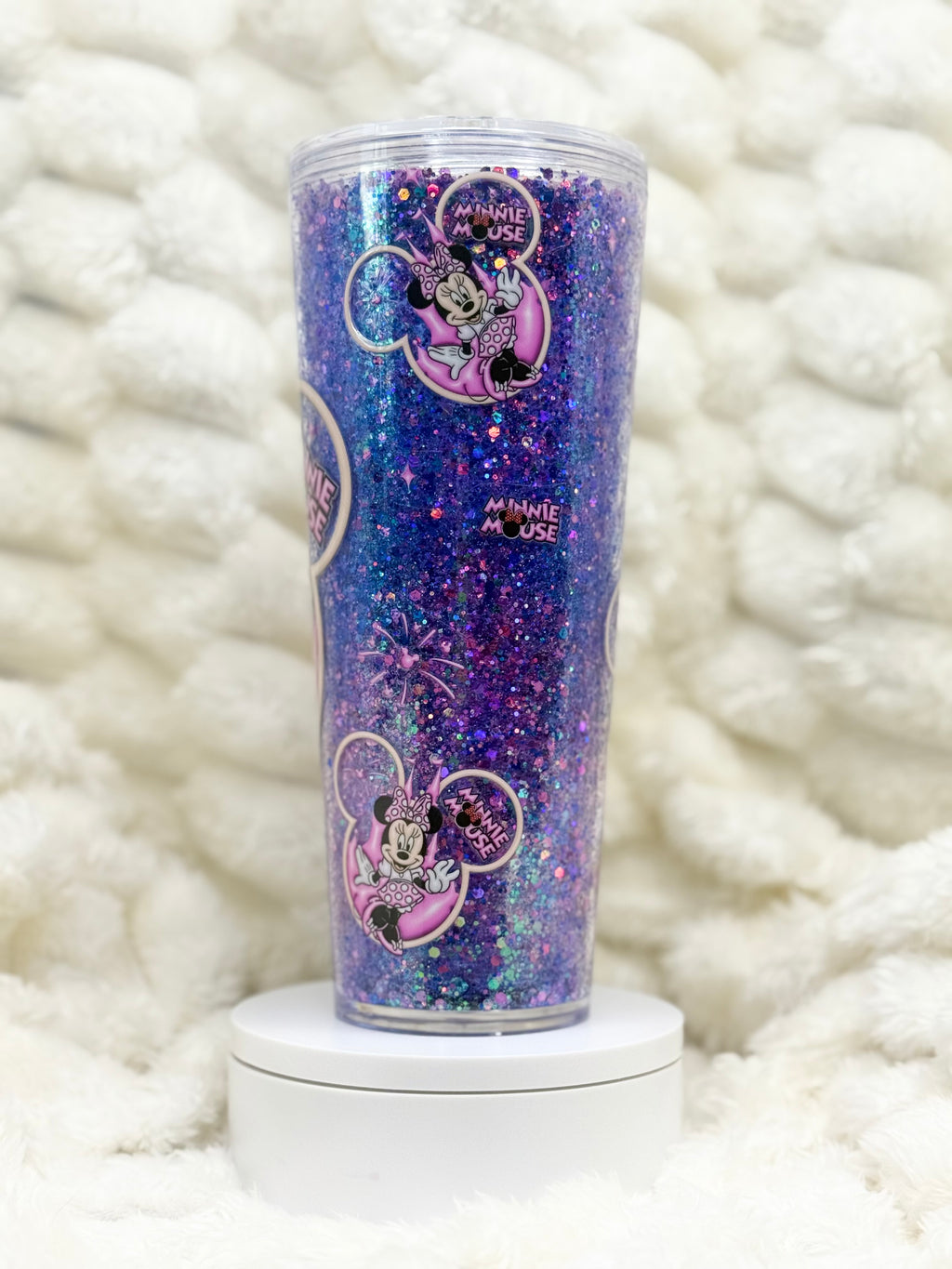 24 oz. Minnie Mouse Dry Glitter Snow Globe Tumbler