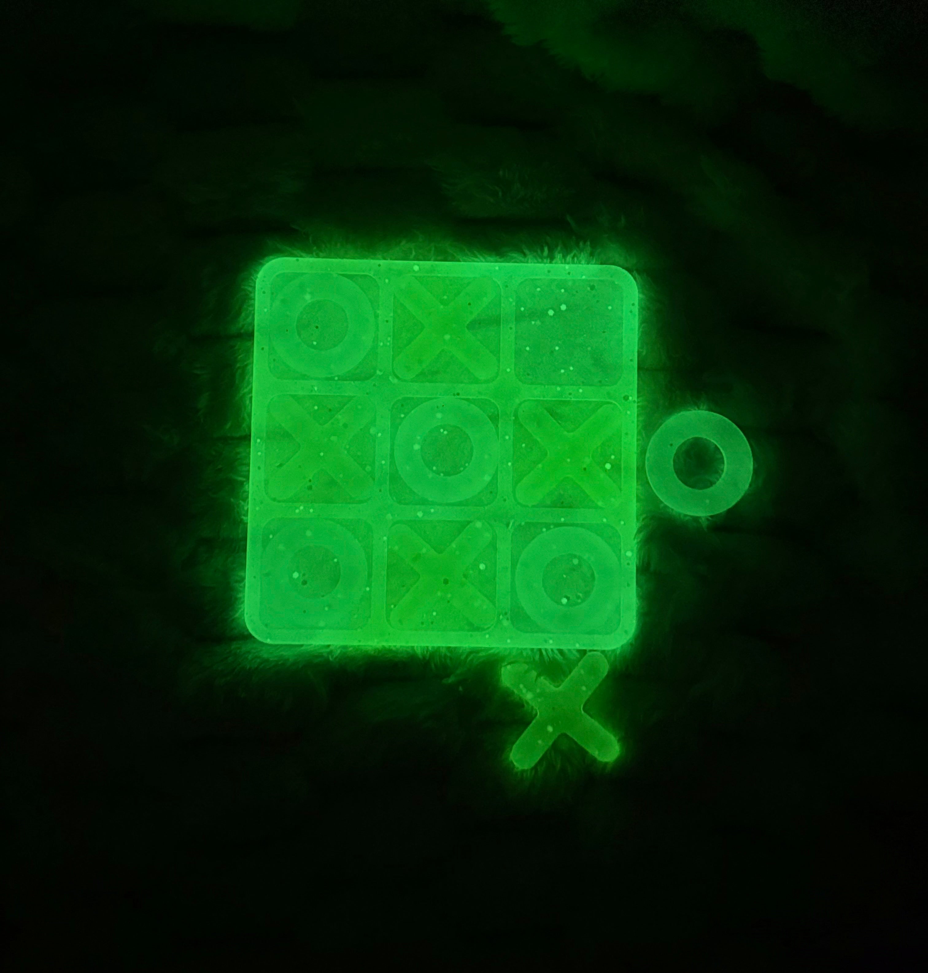 Yellow & Green Glow in the Dark Tic Tac Toe Game