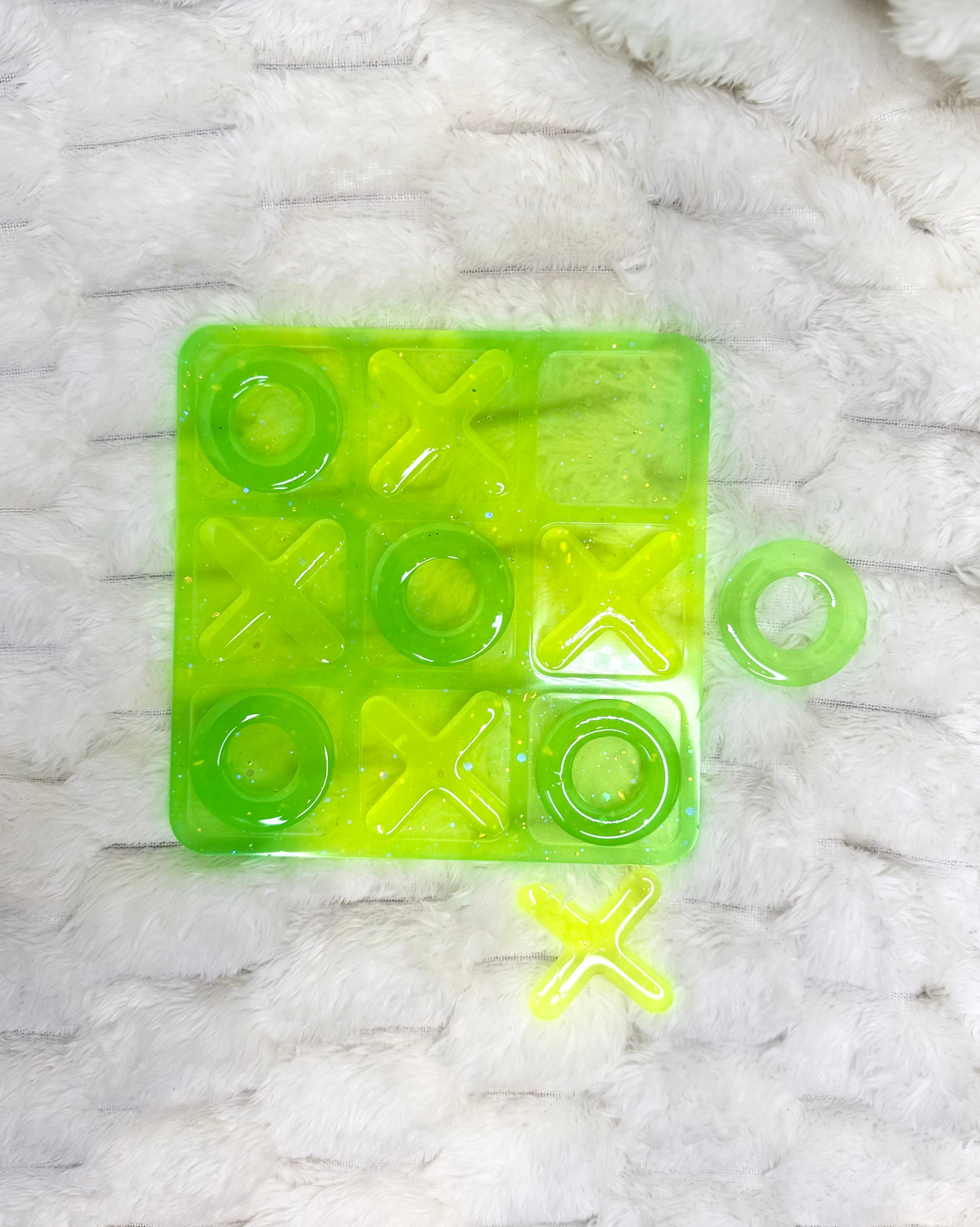 Yellow & Green Glow in the Dark Tic Tac Toe Game