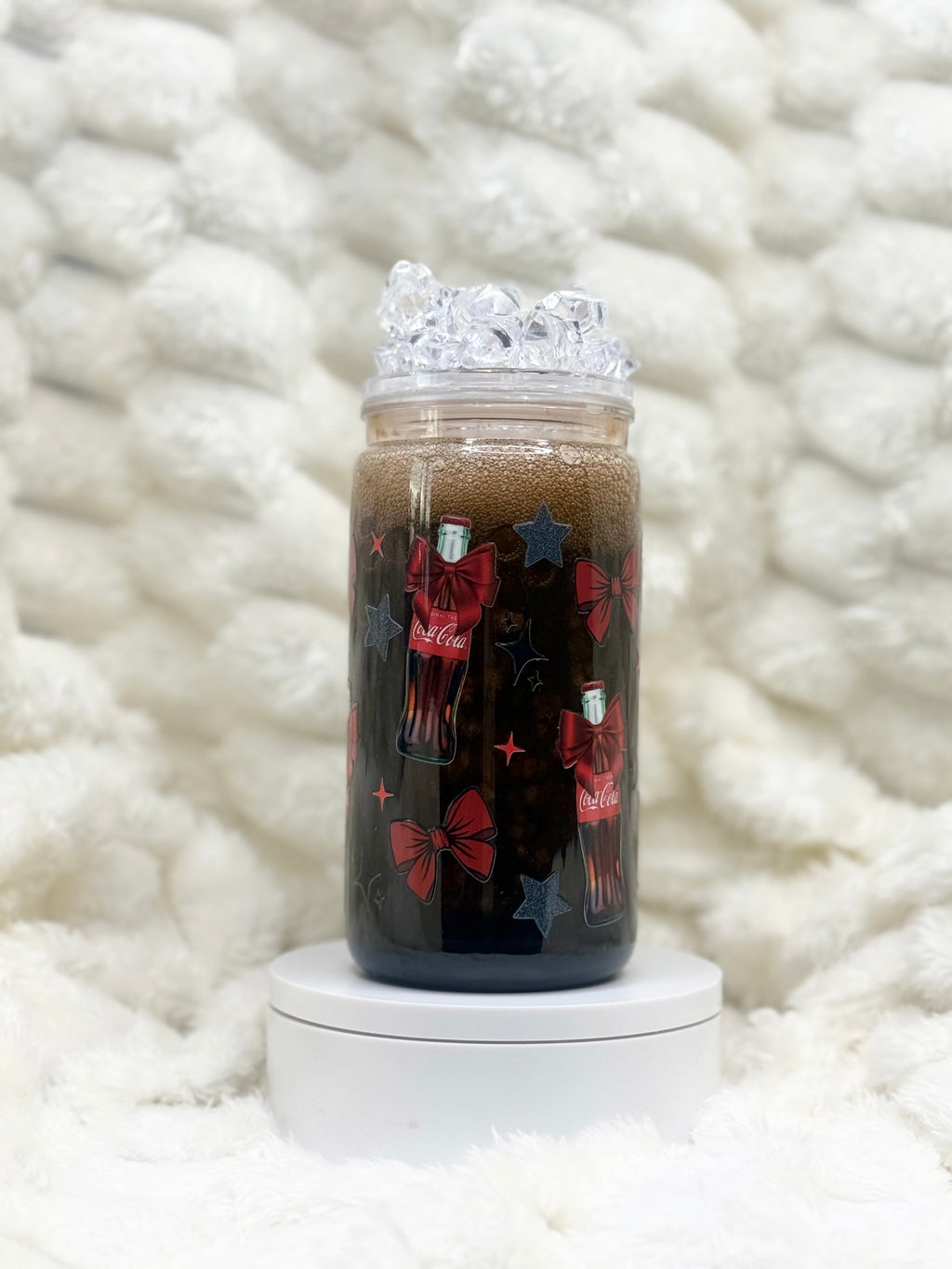 16 oz. Coca Cola Soda Snow Globe Tumbler with Ice Lid
