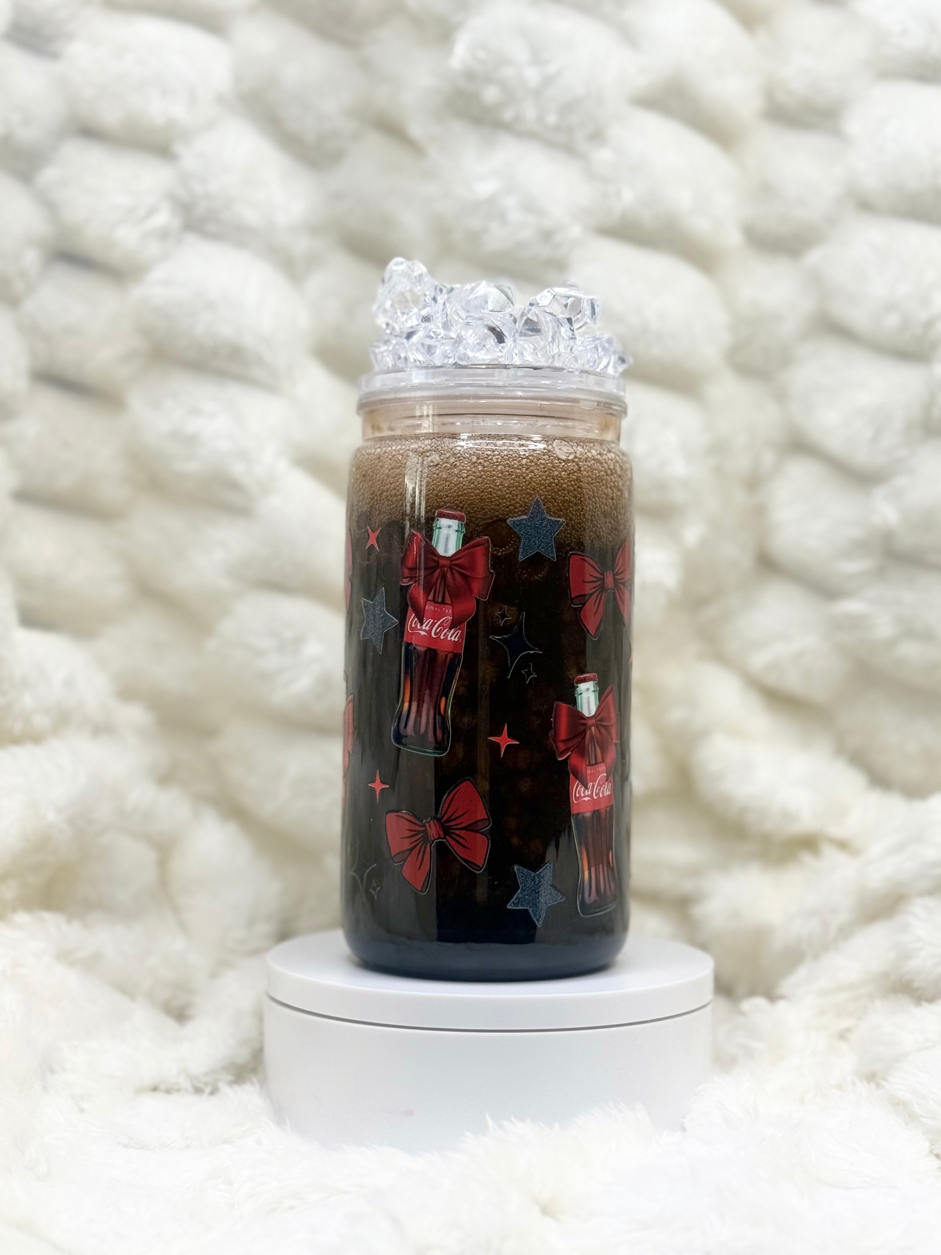 16 oz. Coca Cola Soda Snow Globe Tumbler with Ice Lid